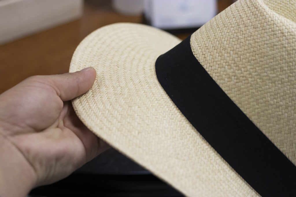 Panama Hat Care Always grab your hat by the brim